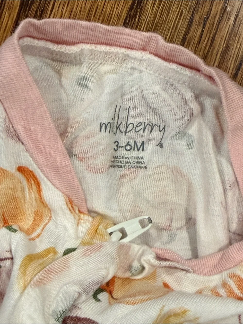 Pumpkin Print Baby One-Piece Pajama with Headband - Pink Trim and Ruffle Butt